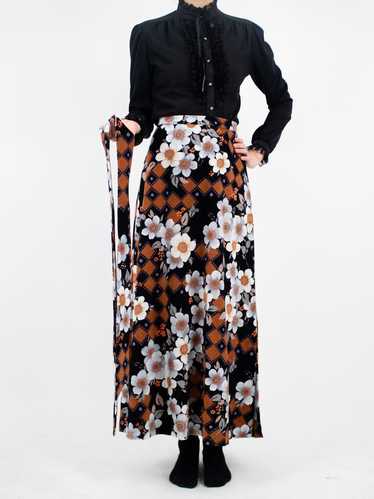 70s maxi skirt with matching belt