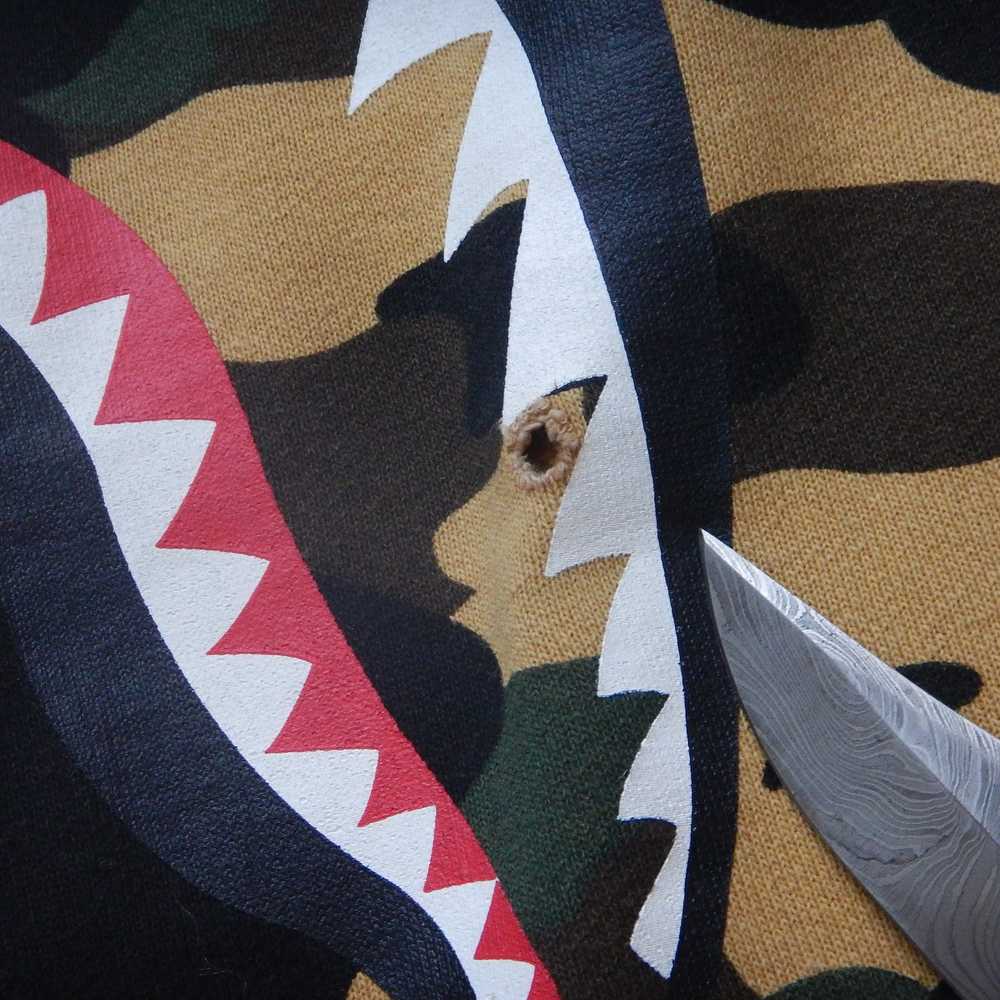 Bape Bape 1st Yellow Camo Shark Logo Sweatpants - image 3