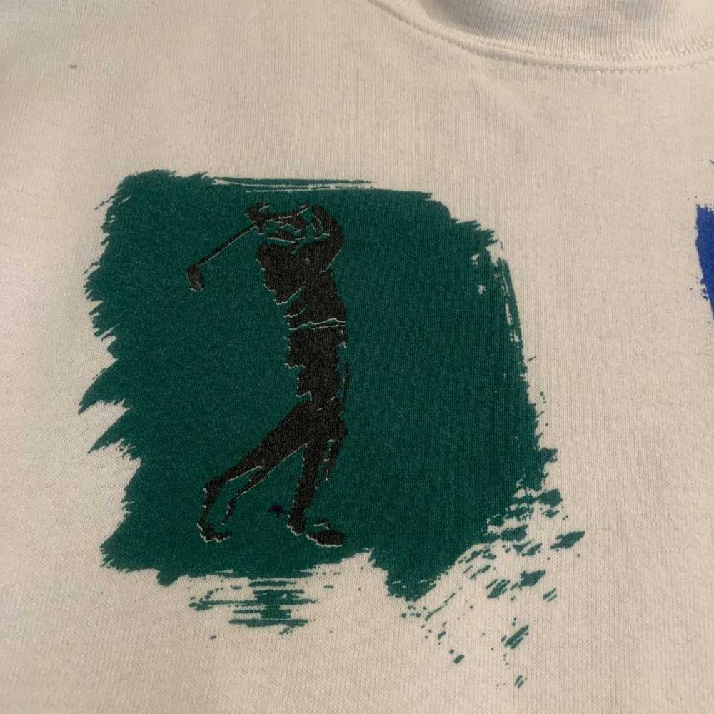 Vintage Golfer Sweatshirt Paint Patches Golfing S… - image 6