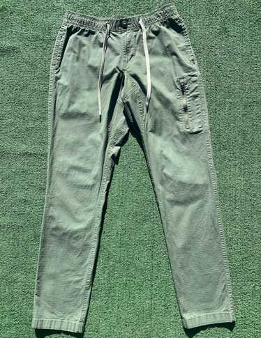 Vuori Ripstop Pants Women's Size Medium Army Green Hiking Drawstring Zip  Pocket