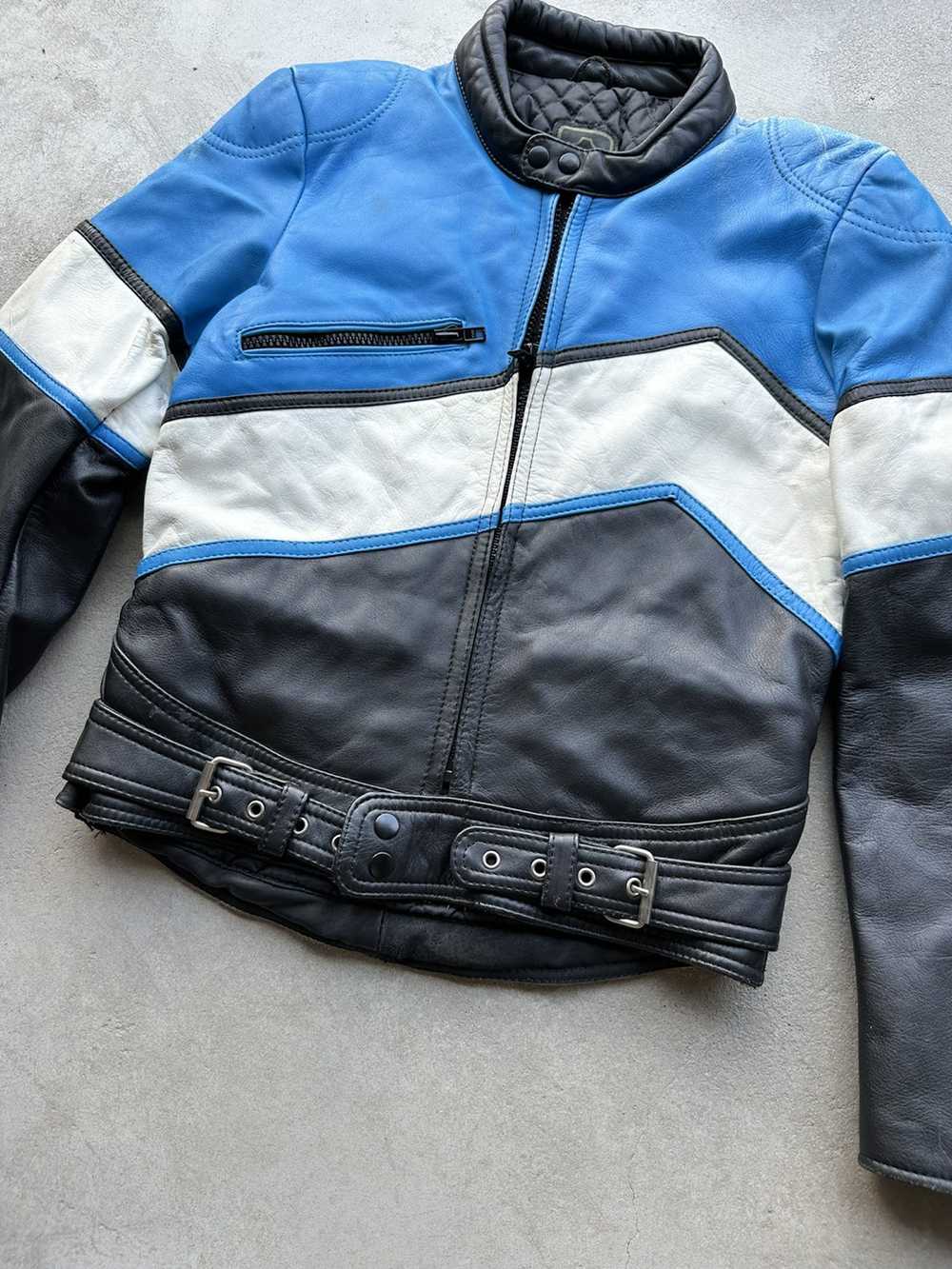 Leather Jacket × Racing × Vintage Vintage Genuine… - image 4