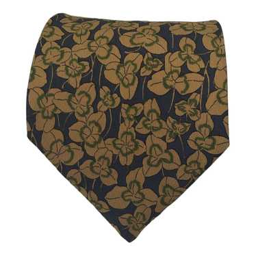 Hermes HERMES PARIS Yellow Flower Tie Silk France… - image 1