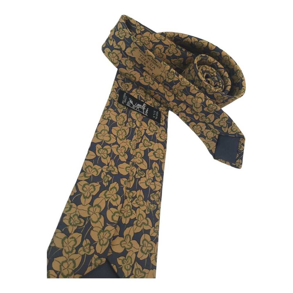 Hermes HERMES PARIS Yellow Flower Tie Silk France… - image 4