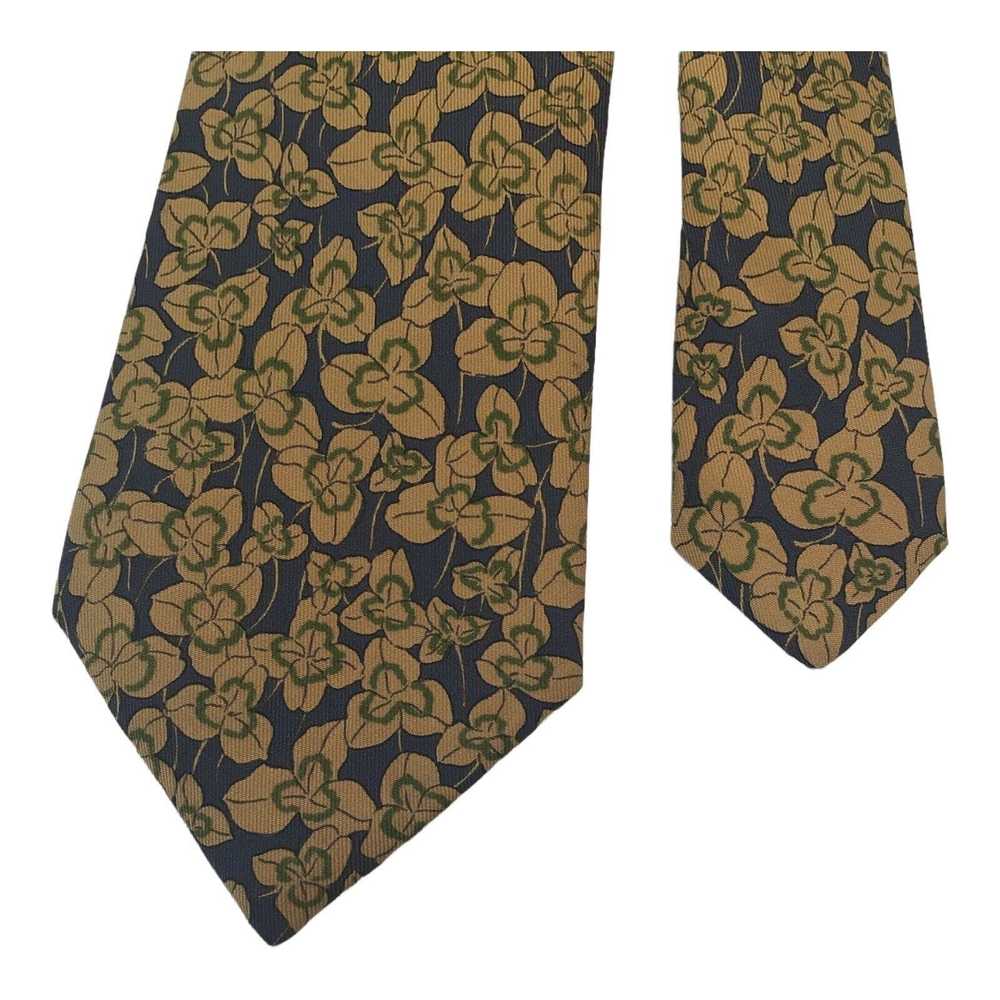 Hermes HERMES PARIS Yellow Flower Tie Silk France… - image 6