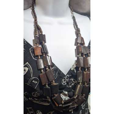 Other Chunky Multilayer Wood Necklace - image 1