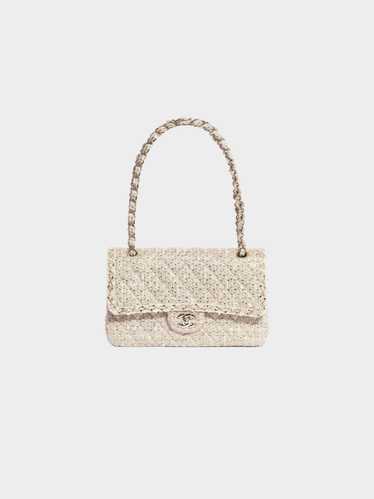 Chanel Couture SS 2014 Beige Fantasy Tweed Flap Ba