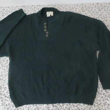 Vintage Eddie Bauer Sweater Pullover button up 2X… - image 1