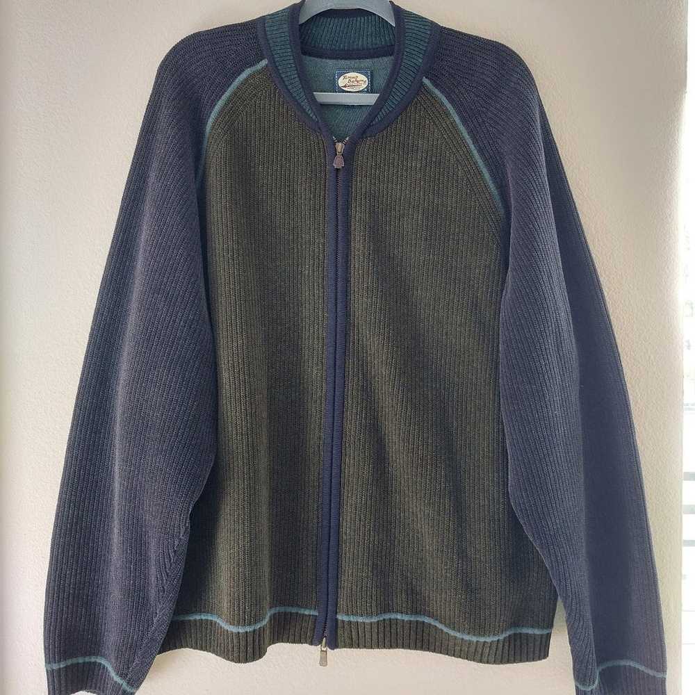 VINTAGE TOMMY BAHAMA ZIP UP COLORBLOCK SWEATER - image 12