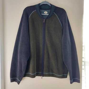 VINTAGE TOMMY BAHAMA ZIP UP COLORBLOCK SWEATER - image 1