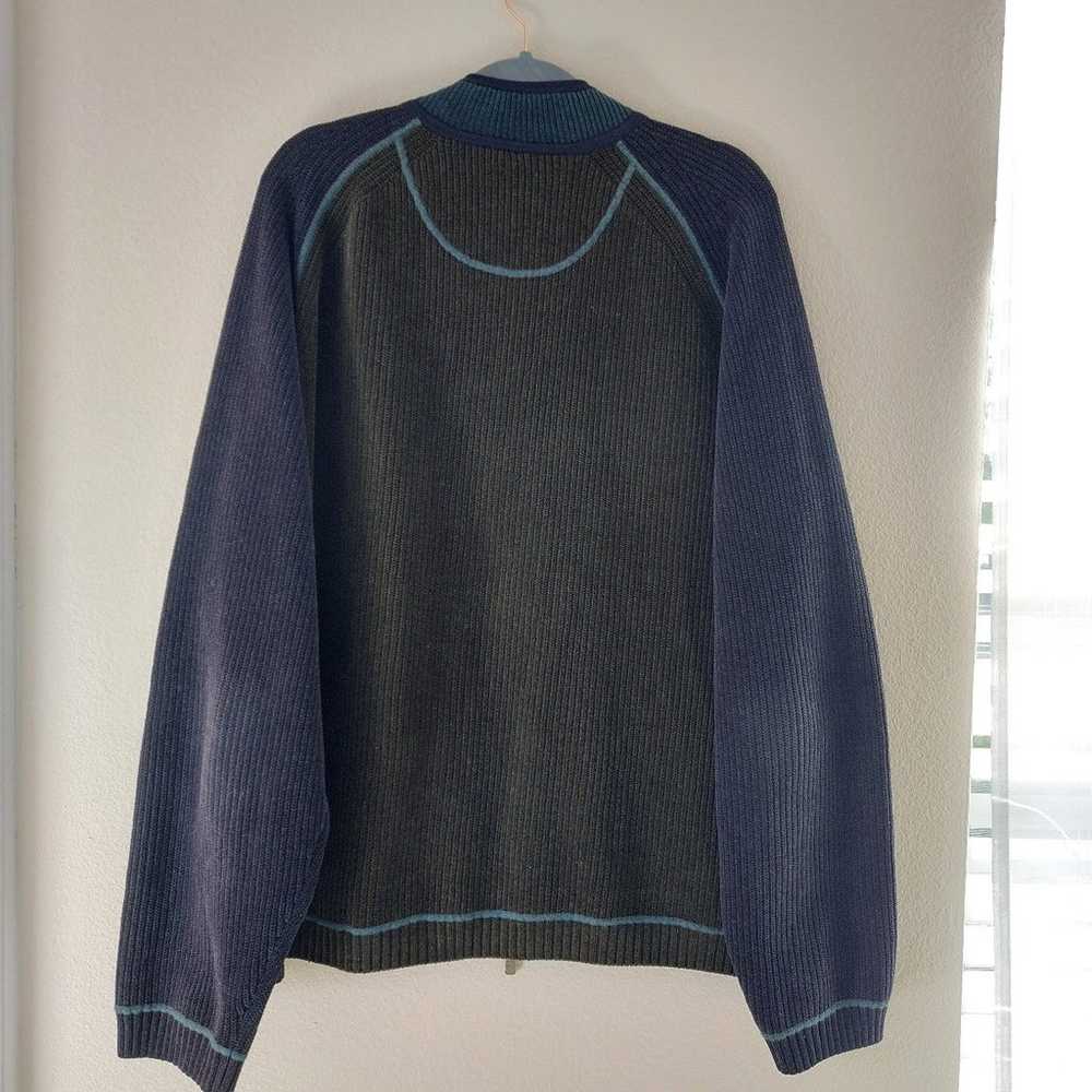 VINTAGE TOMMY BAHAMA ZIP UP COLORBLOCK SWEATER - image 4