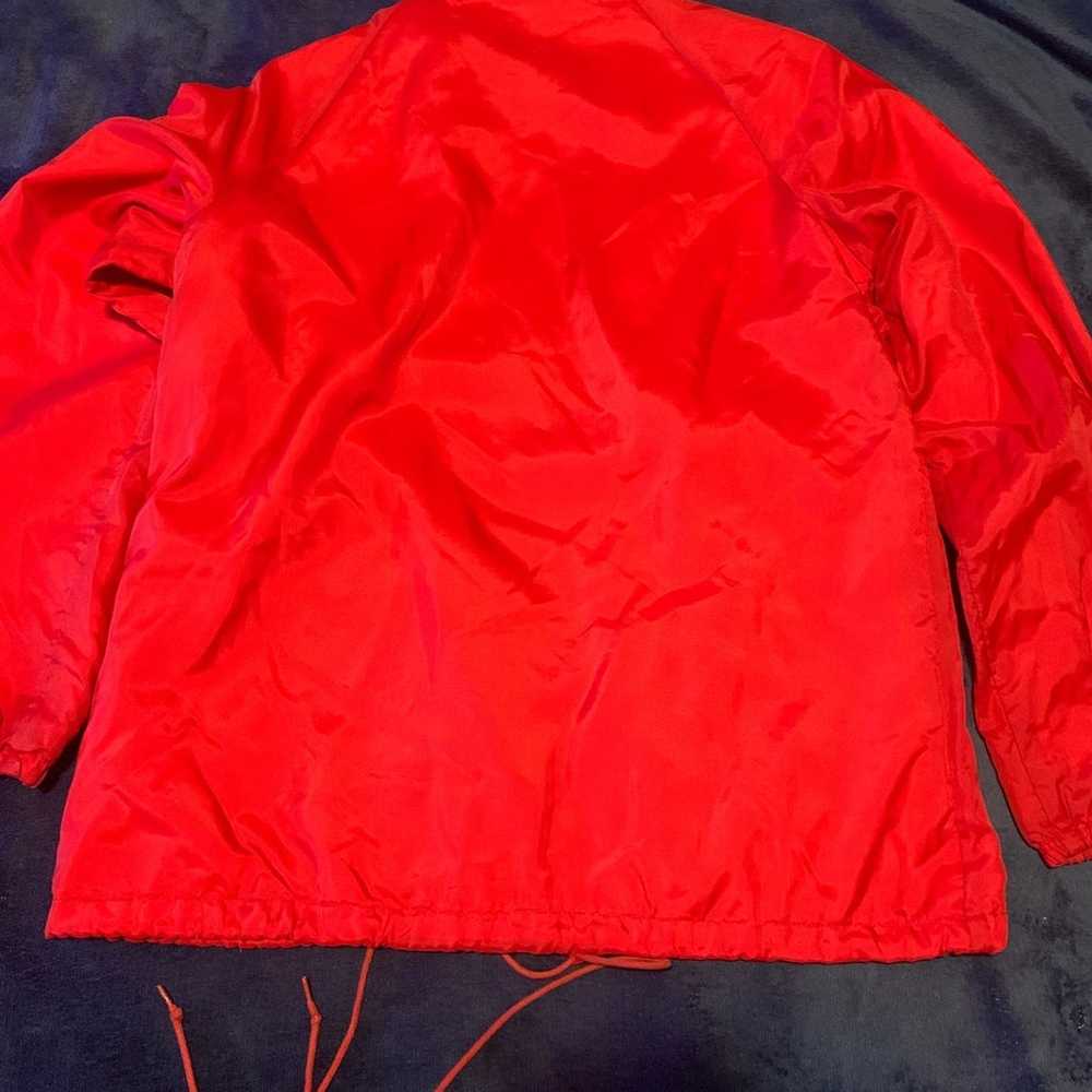 Vintage Sears Red Windbreaker Jacket Size Small /… - image 2