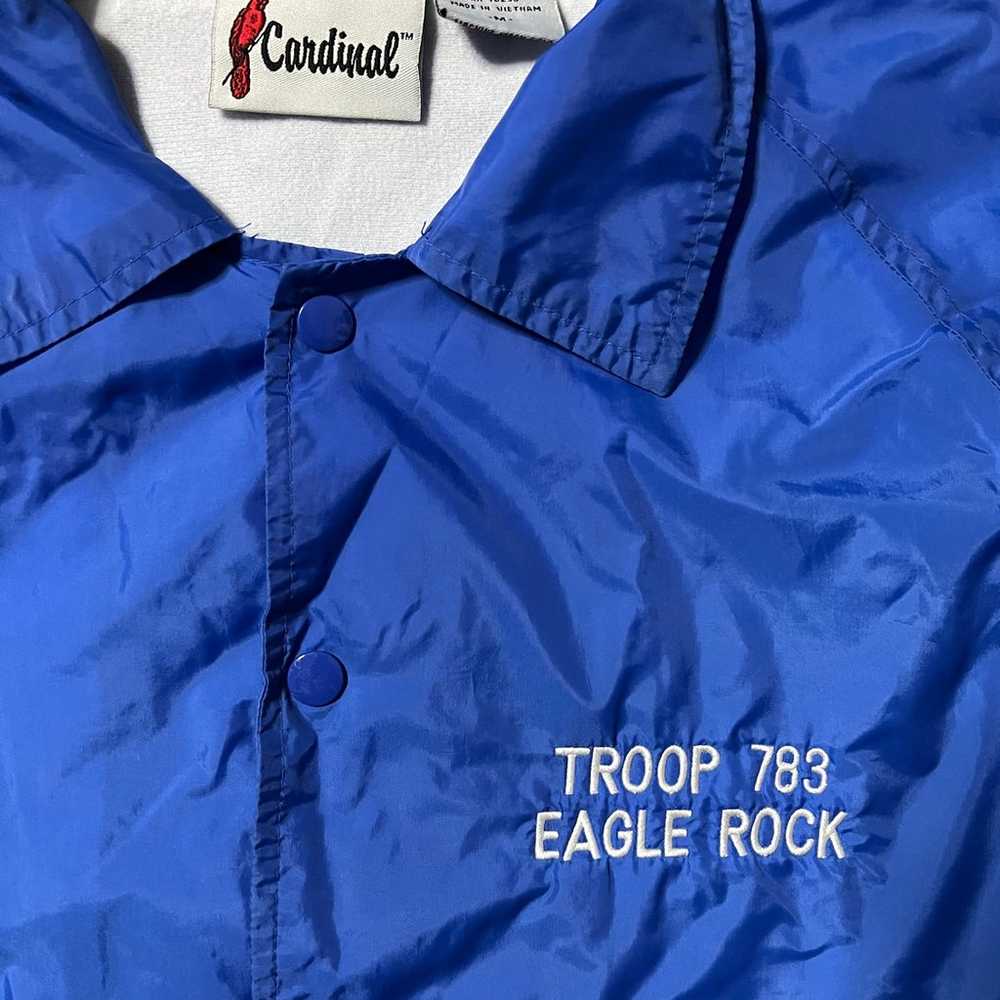 VTG 90s Troop Cardinal Men Size M Snap Button Blu… - image 3