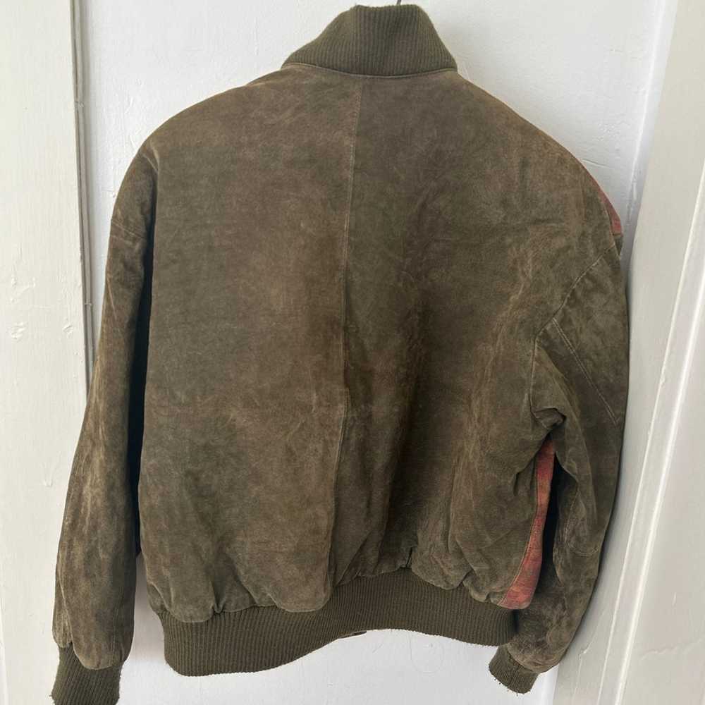 vintage leather bomber jacket - image 3