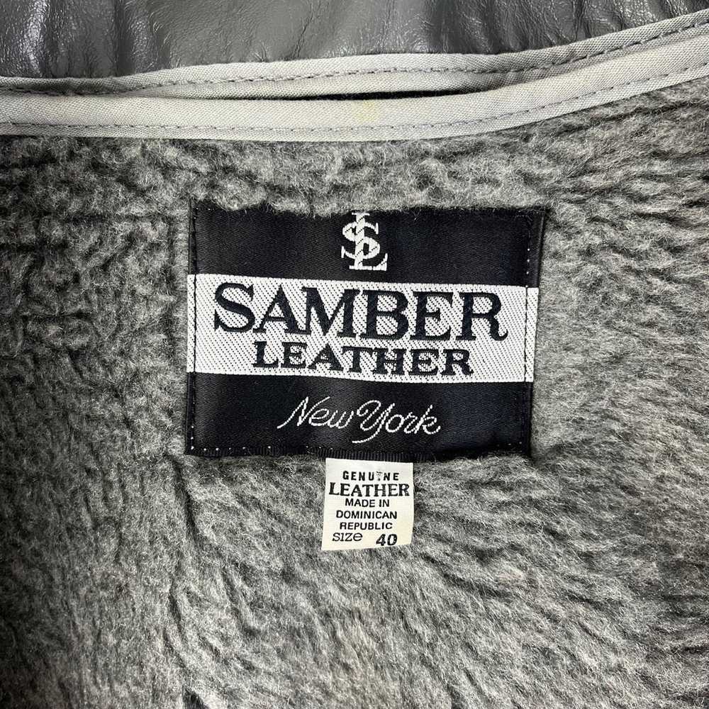SAMBER LEATHER Vintage Authentic Leather Jacket B… - image 9