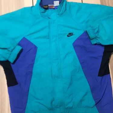Vintage 90s Nike Aqua Windbreaker Jacket