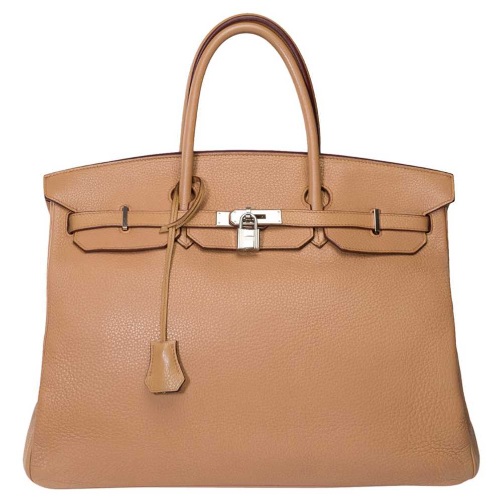 Hermès Birkin Bag 40 Leather in Gold - image 1