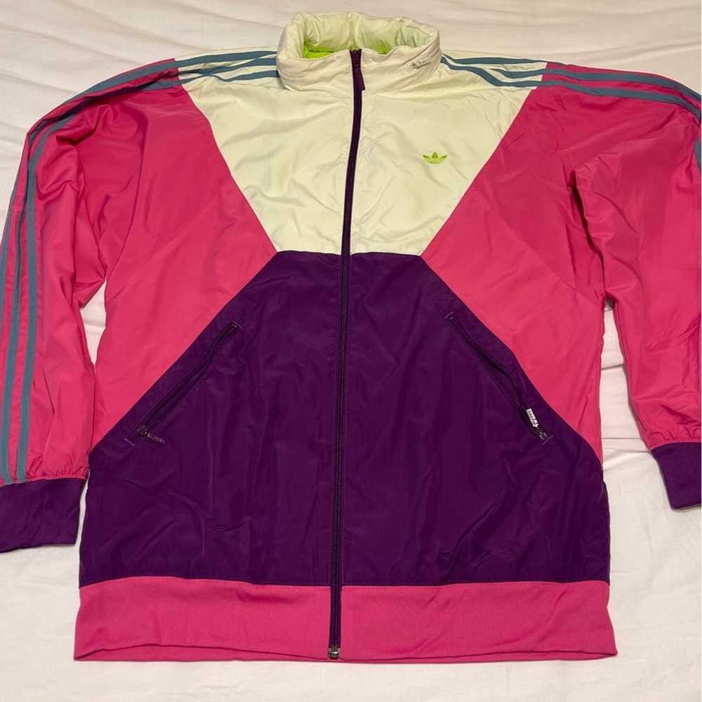 Adidas Retro Windbreaker Jacket multicolored mens… - image 1