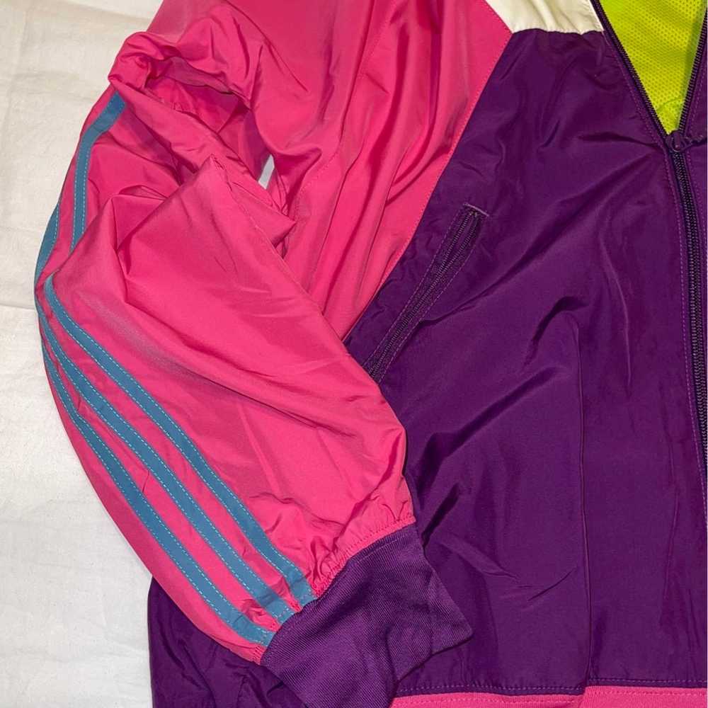 Adidas Retro Windbreaker Jacket multicolored mens… - image 5