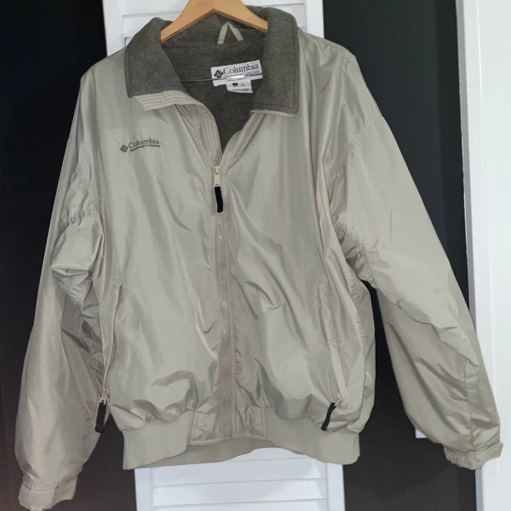 VTG PUFFER COLUMBIA LARGE, like new tan and gray … - image 1