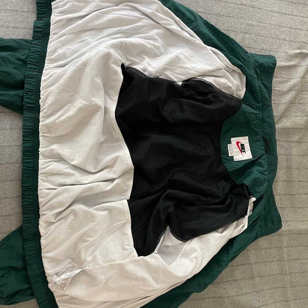NIKE Men's Vintage 90's Jacket Big Swoosh Green X… - image 7
