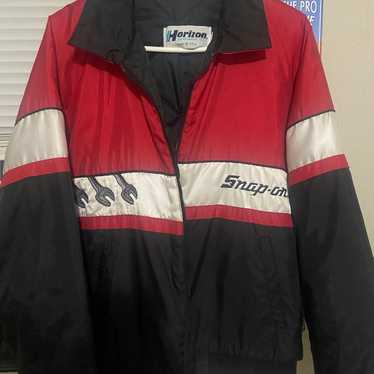 Snap-On Tools RED WHITE Vintage 80s Jacket - image 1