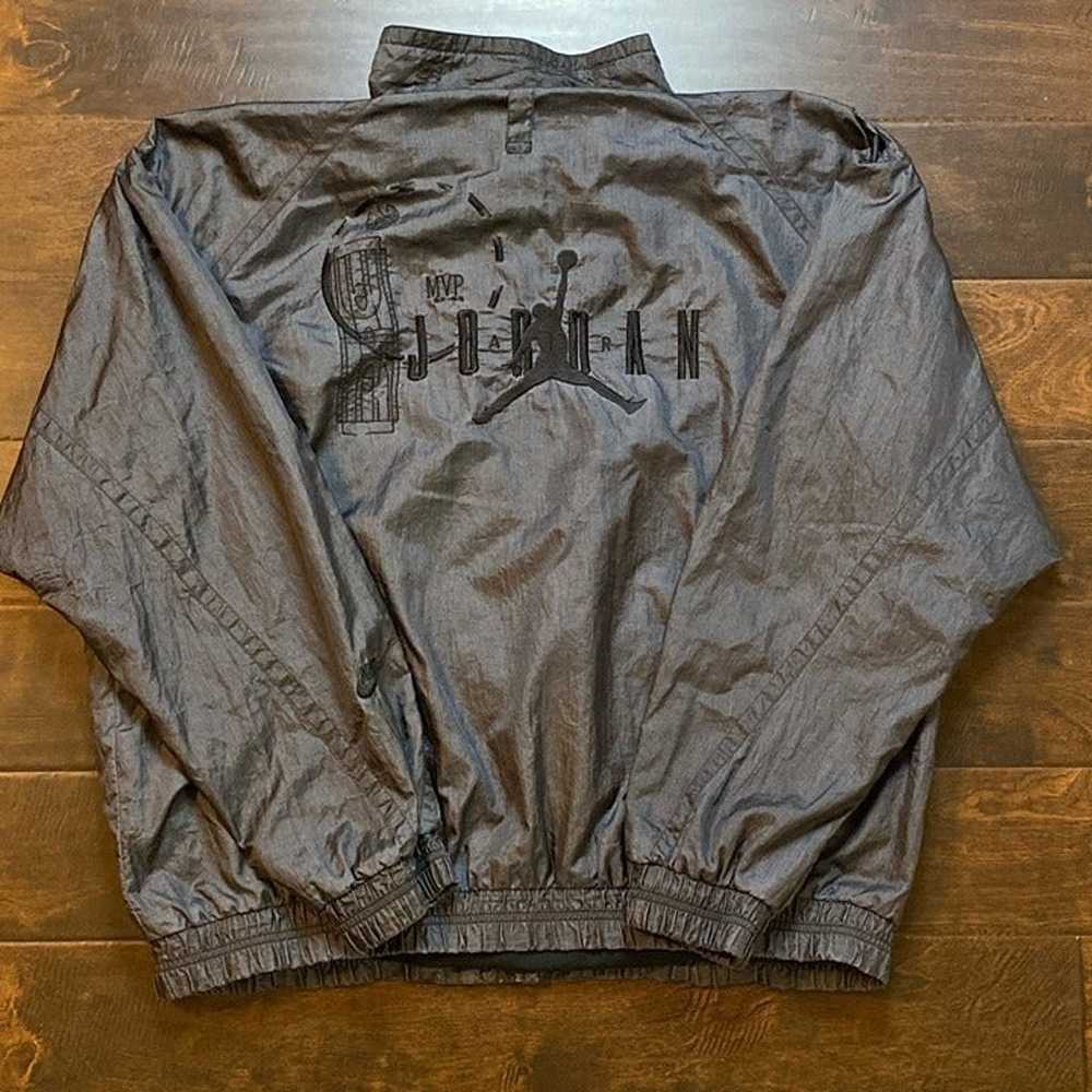 Mens Vintage Gray Jordan Windbreaker Jacket Size … - image 2