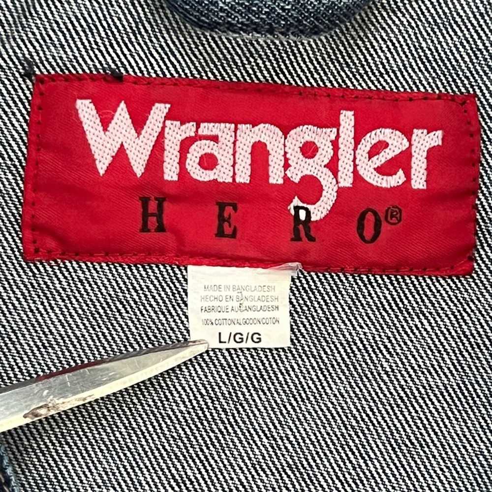 Wrangler Hero Vintage Button Front Denim Trucker … - image 5