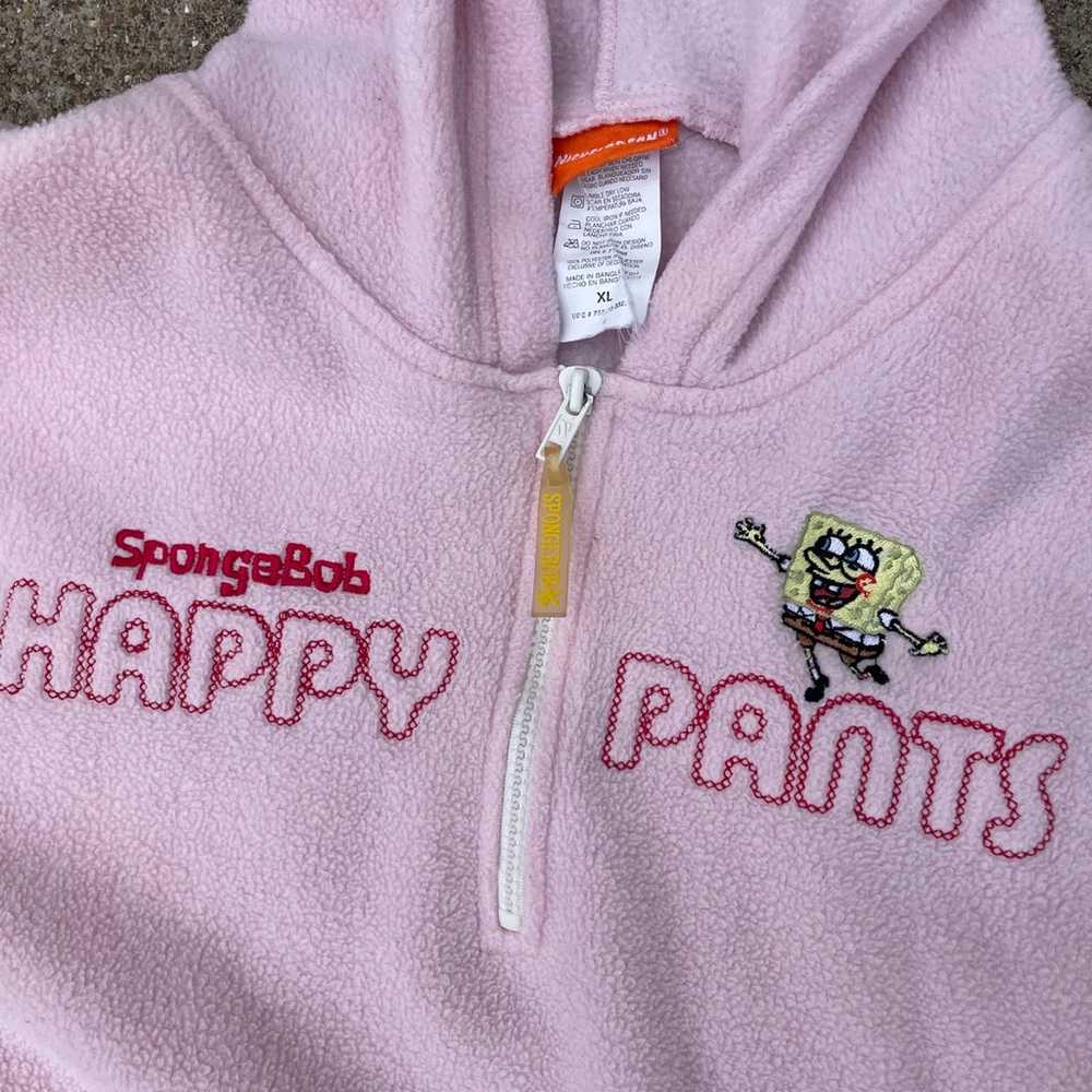 Vintage 2003 SpongeBob SquarePants Fleece 1/4 Zip… - image 2