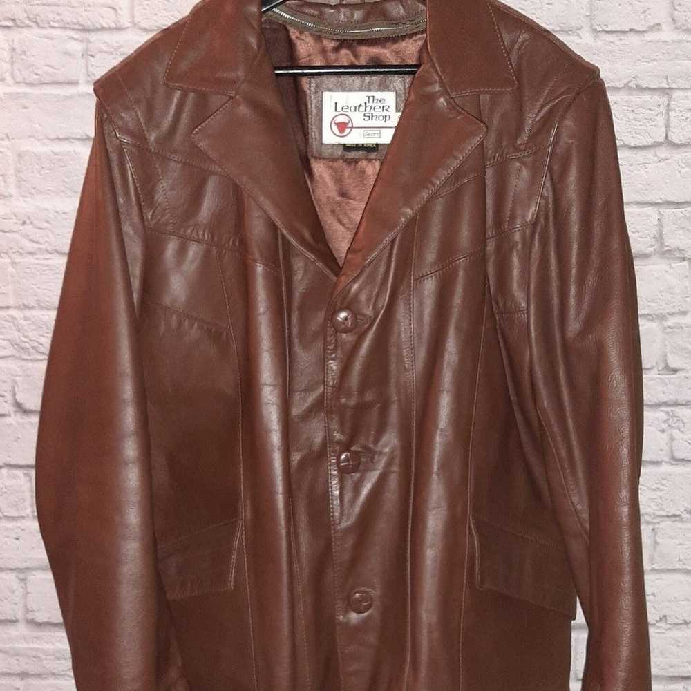 Vintage leather leisure coat by Sears - image 1