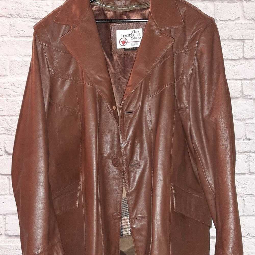 Vintage leather leisure coat by Sears - image 2
