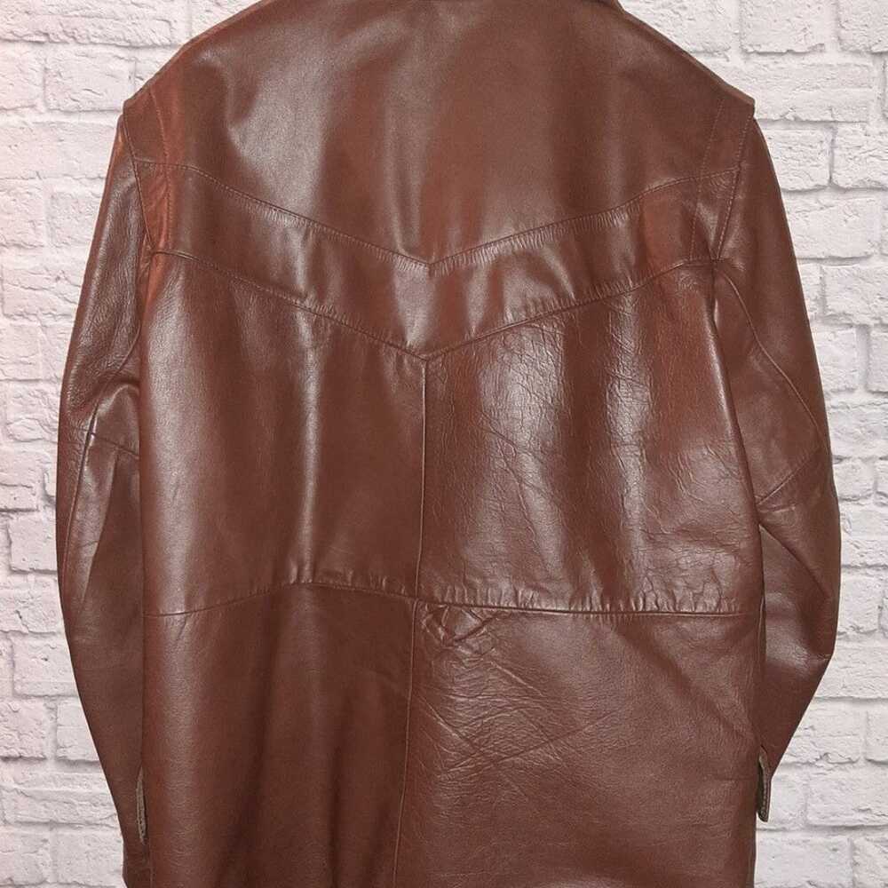 Vintage leather leisure coat by Sears - image 3