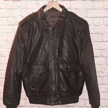 Vintage promotional leather bombers jacket by Cam… - image 1