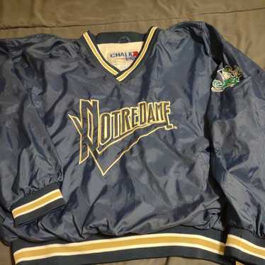 Vintage Notre Dame Windbreaker Pullover Chalk Lin… - image 1