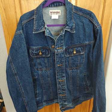 Vintage WRANGLER rugged wear mens XL Jean jacket - image 1