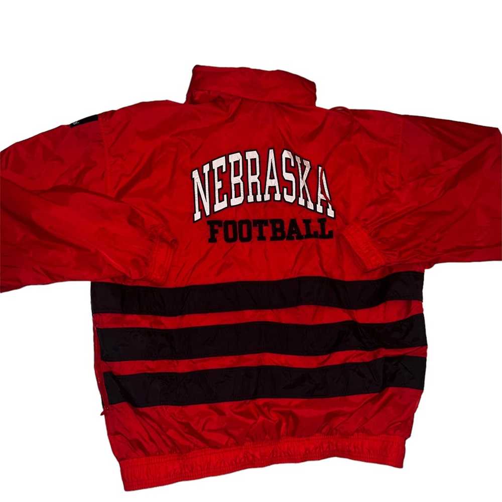 Vintage 90s Adidas Nebraska Football Jacket size … - image 2