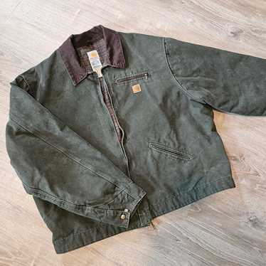 Carhartt, Jackets & Coats, Carhartt Jacket Men Xl Spruce Green Vintage  Santa Fe J4 Spc Work Coat Rare Usa