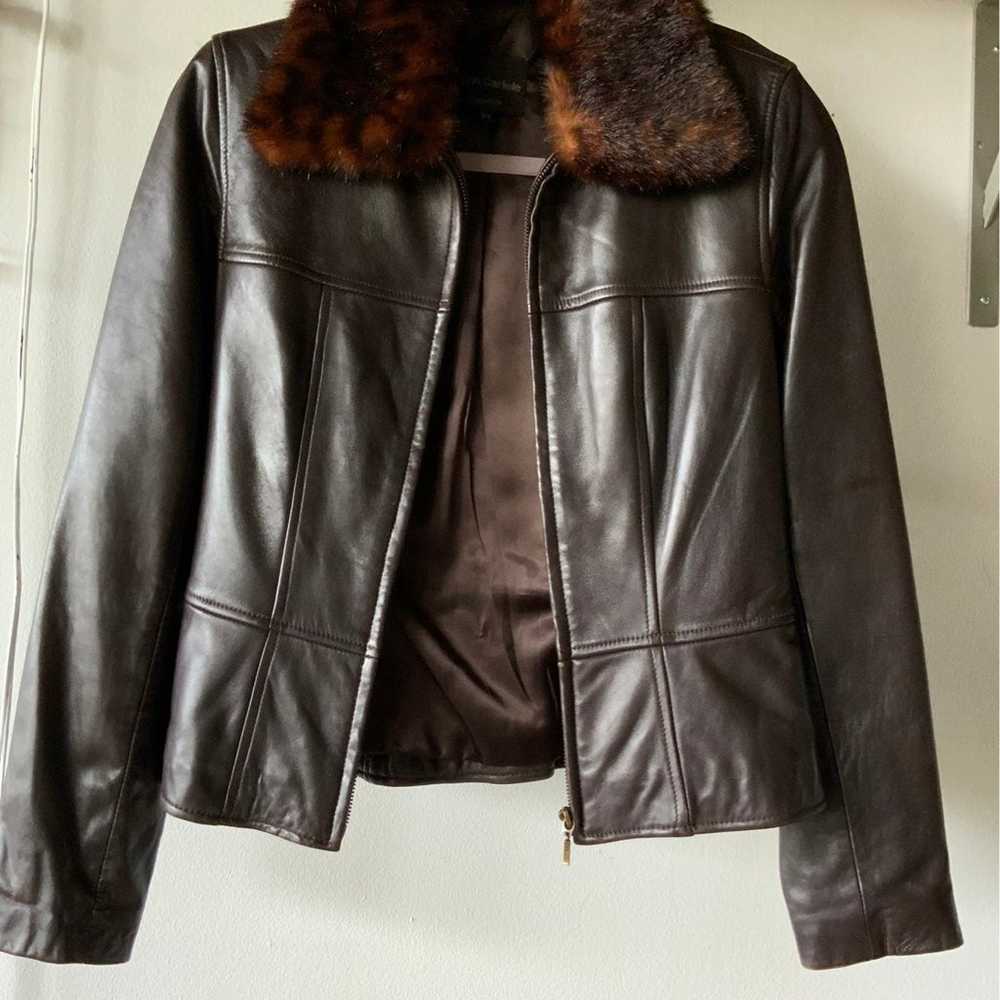 Vintage John Carlise Leather/fur Jacket - image 1