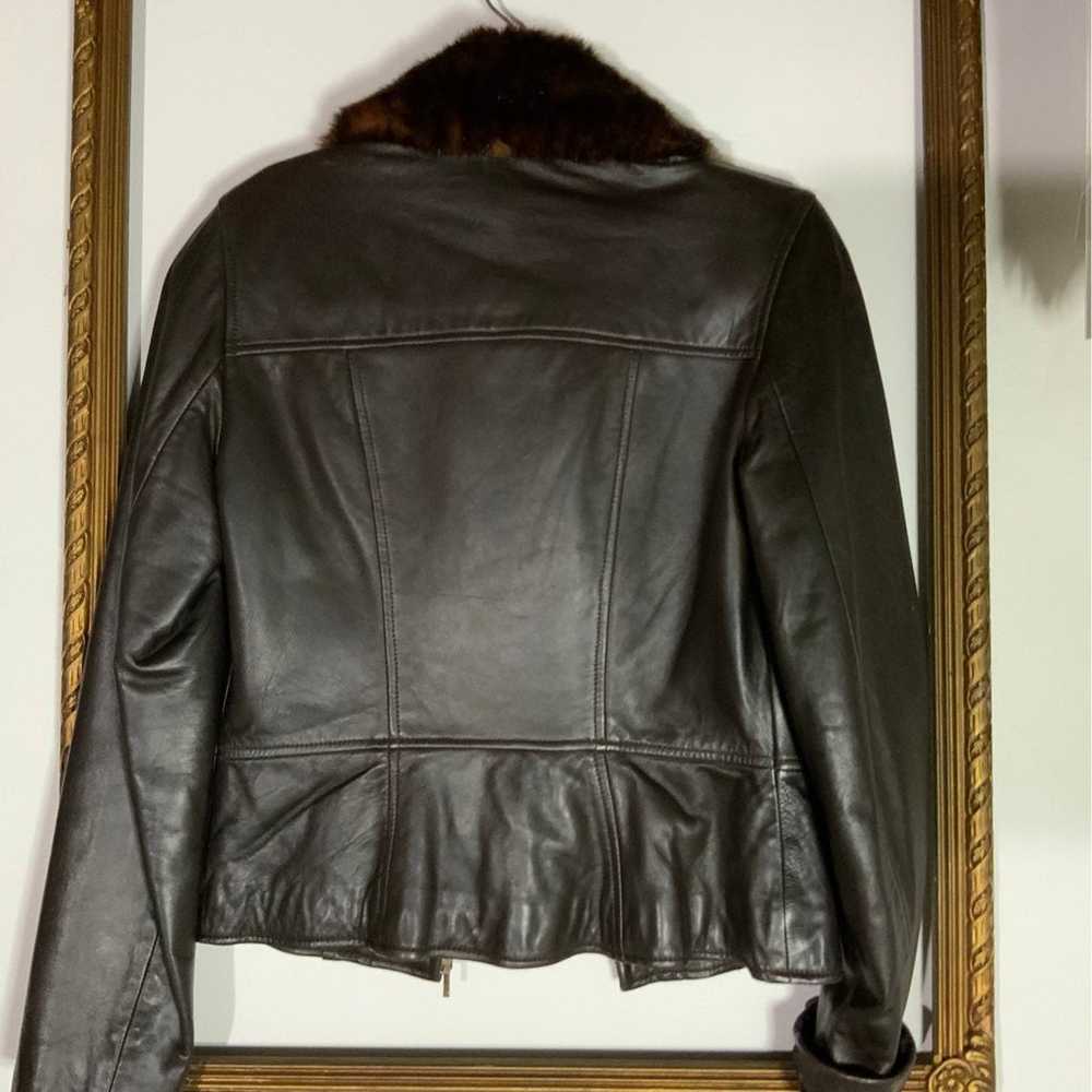 Vintage John Carlise Leather/fur Jacket - image 3