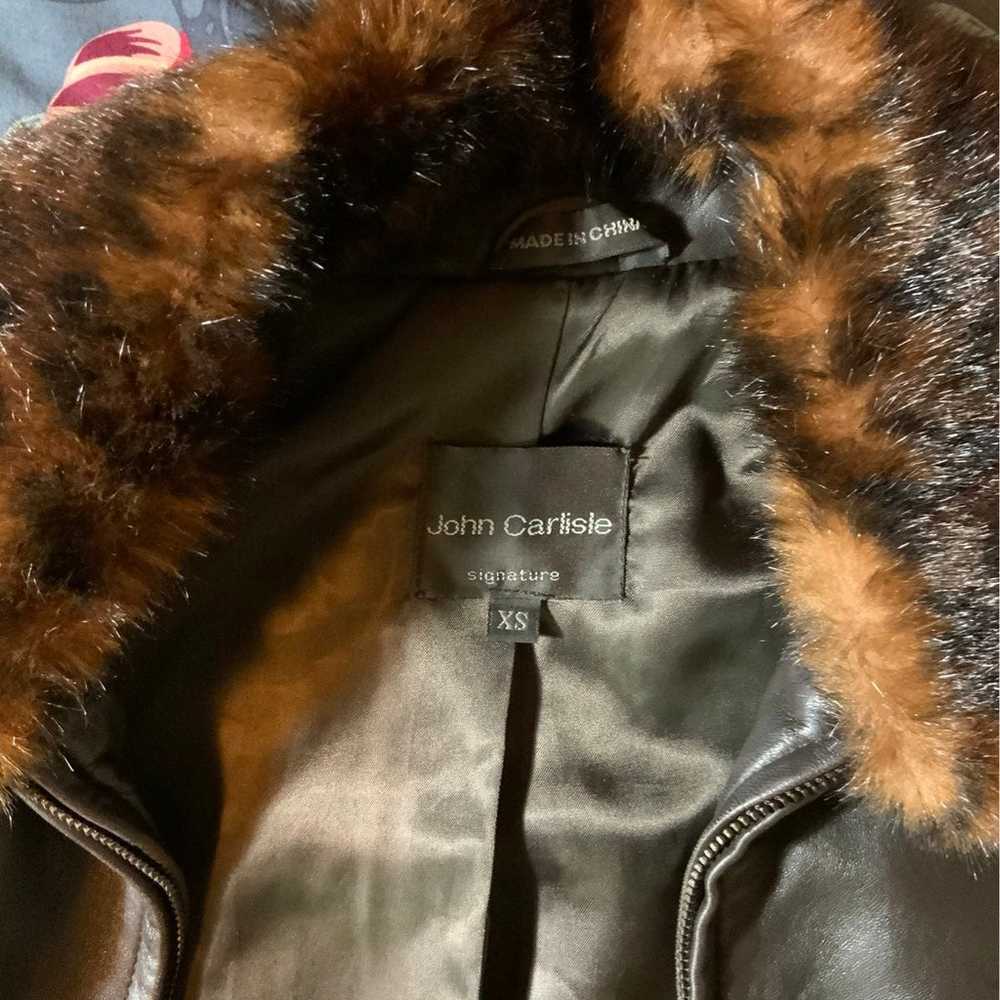 Vintage John Carlise Leather/fur Jacket - image 5