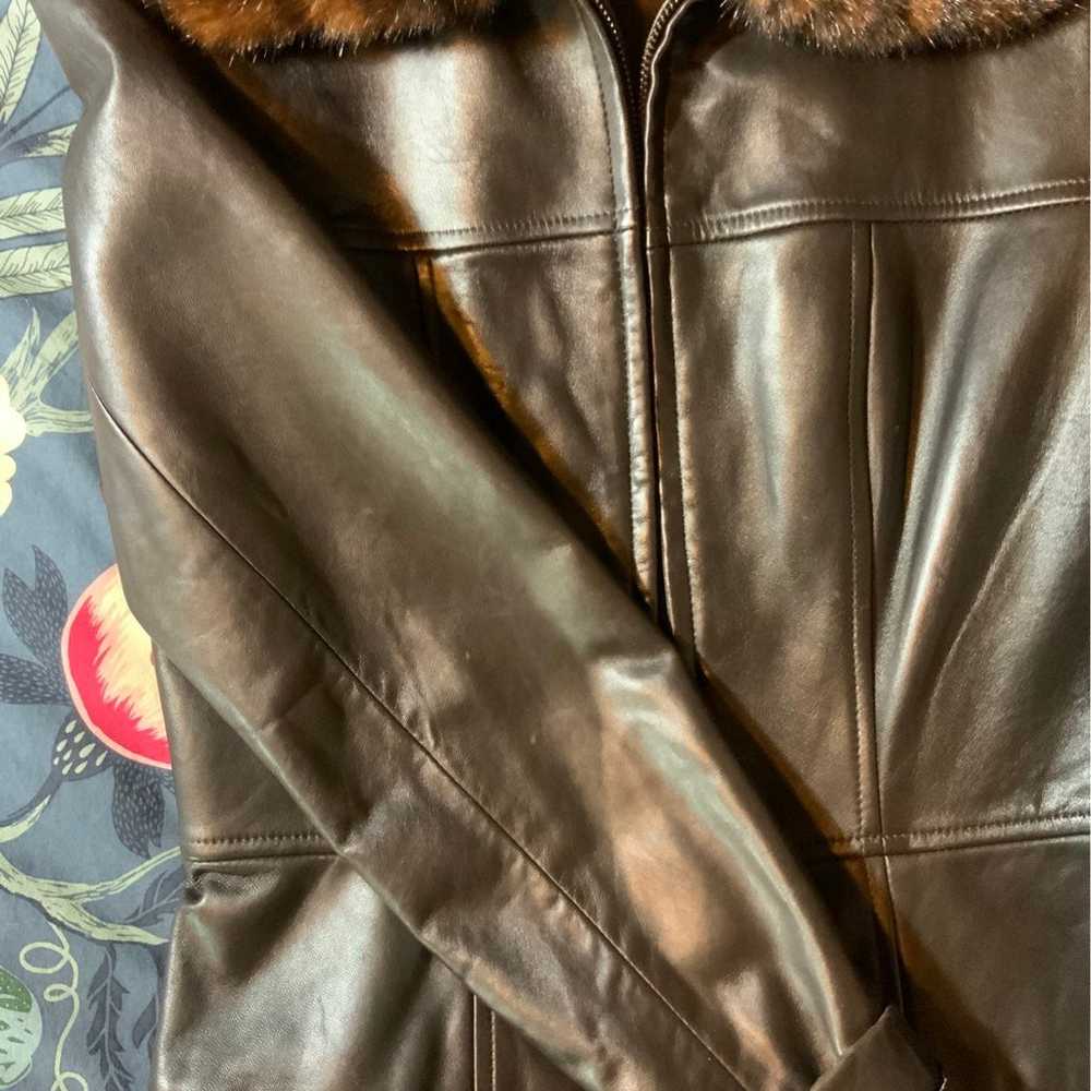 Vintage John Carlise Leather/fur Jacket - image 9