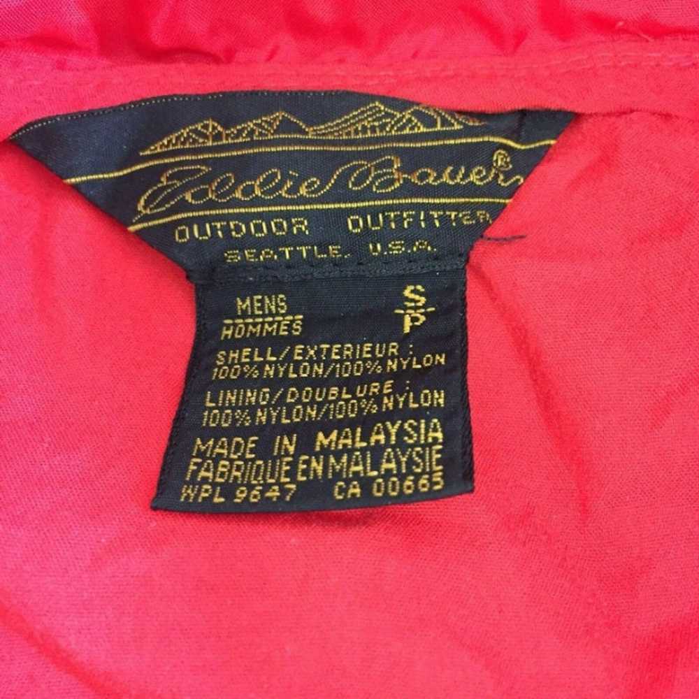 VTG Eddie Bauer Windbreaker Jacket Mens S Red Blu… - image 12