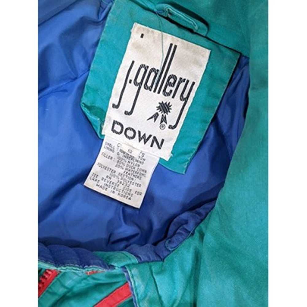 Vintage J Gallery Duck Down Retro Ski Jacket Blue… - image 7