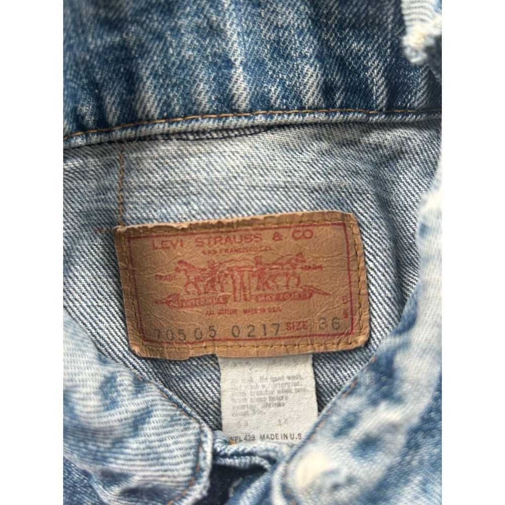 Vintage Levis Denim Blue Jean Trucker Jacket - image 5