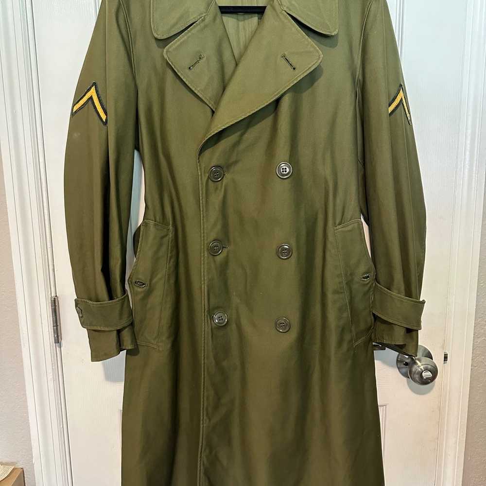 Vintage 1960s Military Trench Coat | Green Vintag… - image 6