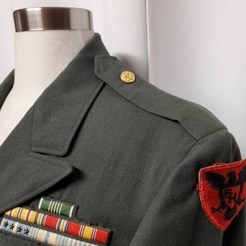 Vintage US Army Korean War Patches Dress Jacket 1… - image 10