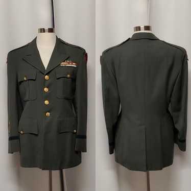 Vintage US Army Korean War Patches Dress Jacket 1… - image 1