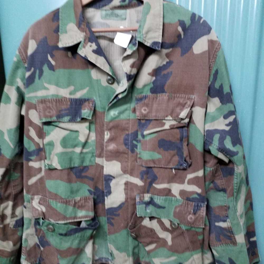 Camo Jacket Mens Medium Vintage Military - image 3