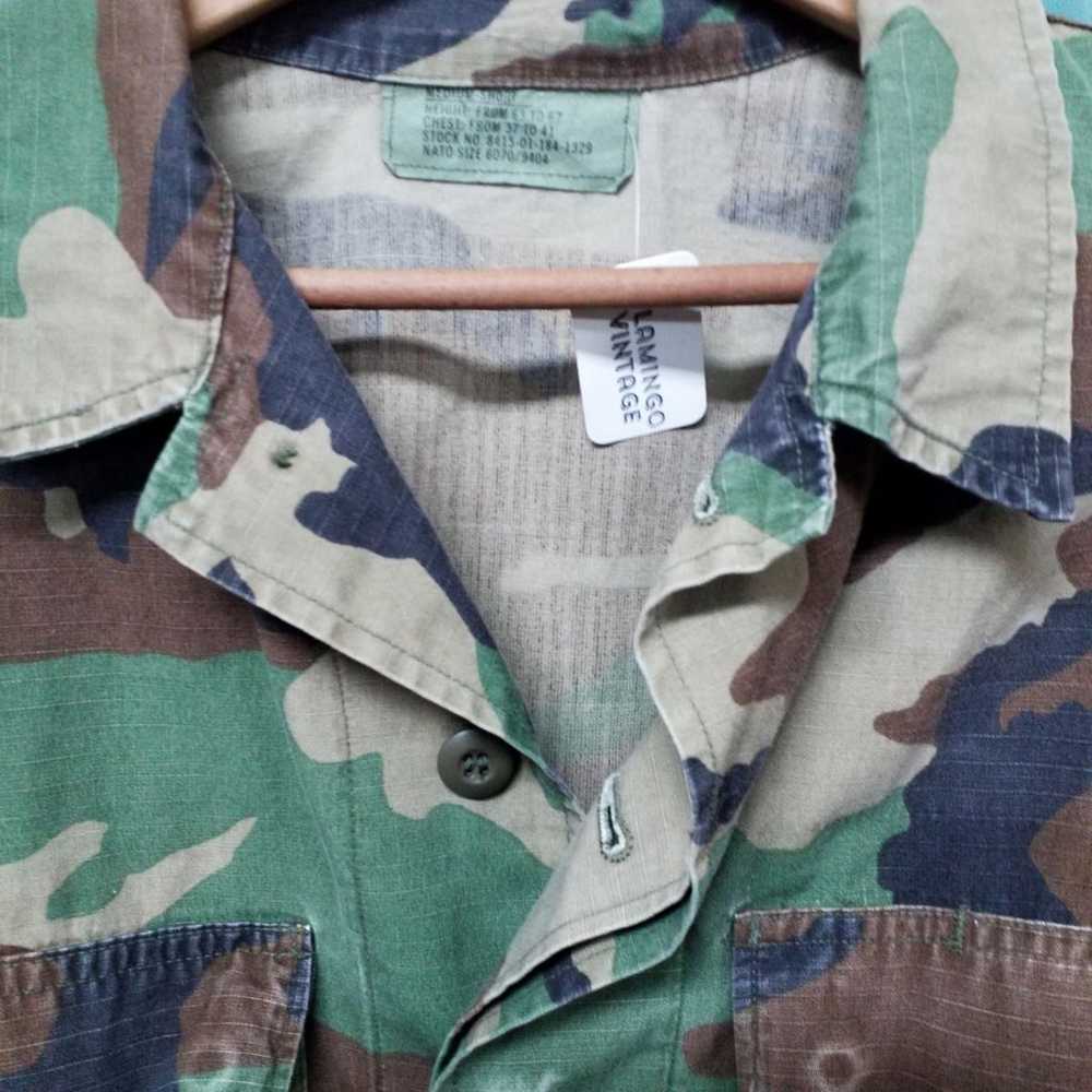 Camo Jacket Mens Medium Vintage Military - image 4