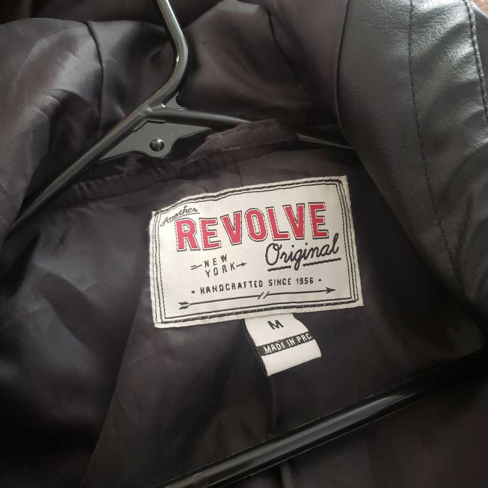 Revolve Leather Jacket Vintage Style Ori - image 3