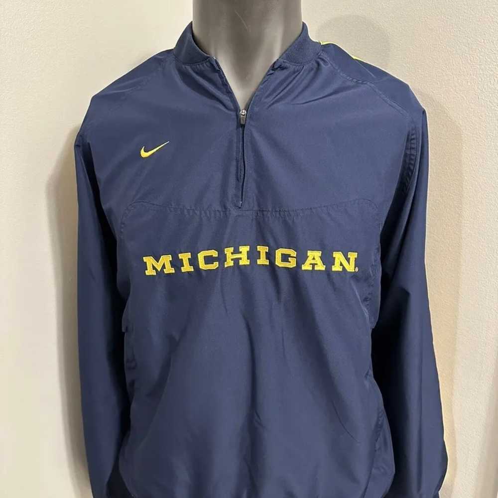Vintage Nike Team Michigan Wolverines Windbreaker… - image 1